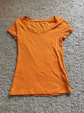 a new day Orange Scoop Neck Short Sleeve Tee